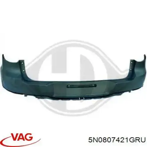 Купити 5N0807421GRU VAG Бампер задній, верхня частина