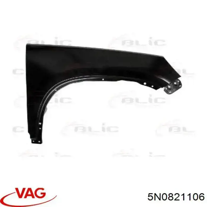 Крило переднє праве VAG 5N0821106 ціна, від 46.28 USD