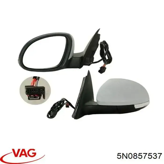 Купити 5N0857537 VAG Накладка/кришка дзеркала заднього виду, ліва