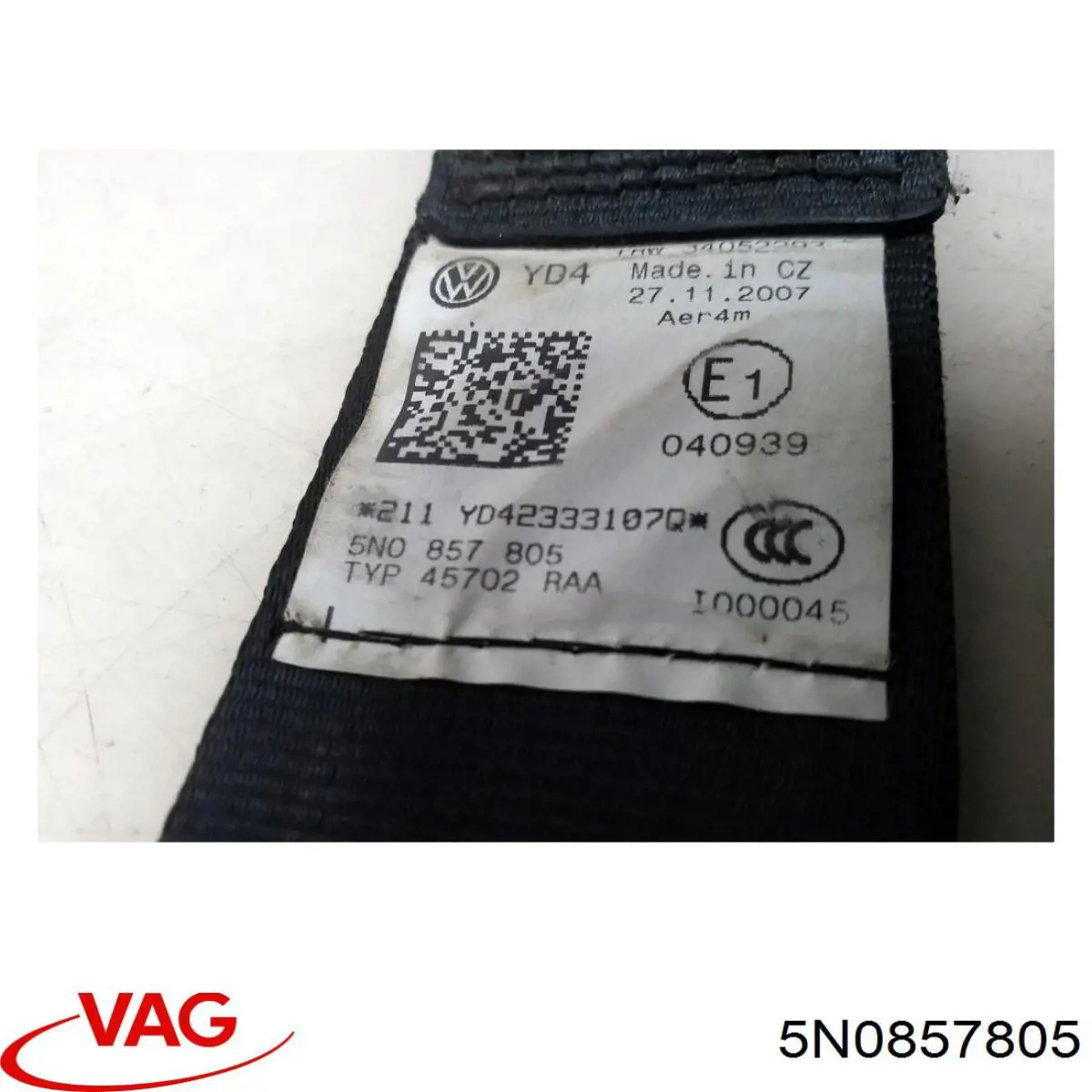 Купити 5N0857805 VAG Пасок безпеки задній лівий