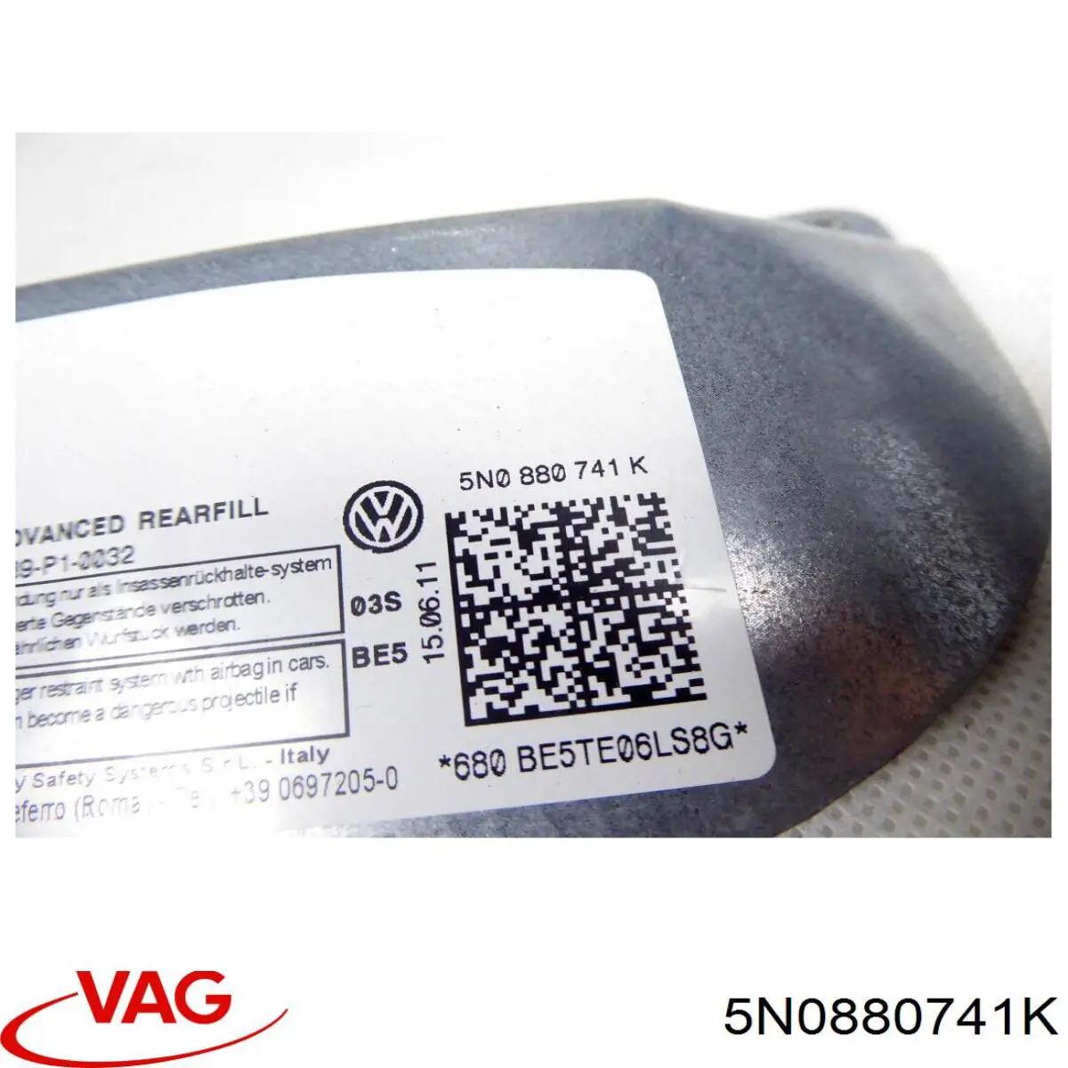 Подушка безпеки, збоку ліва айрбег VAG 5N0880741K ціна, від 61.11 USD