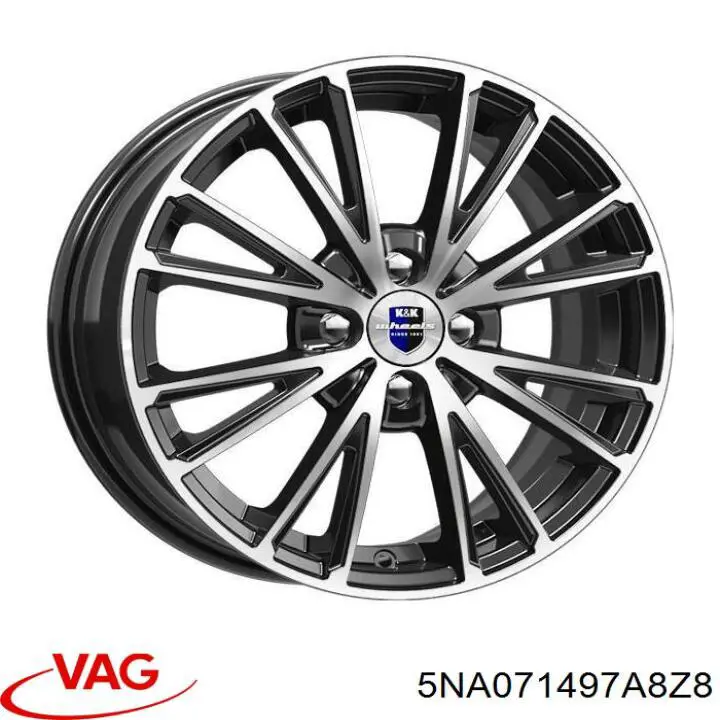 Диски колісні литі (легкосплавні, титанові) VAG 5NA071497A8Z8 ціна, від 353.10 USD