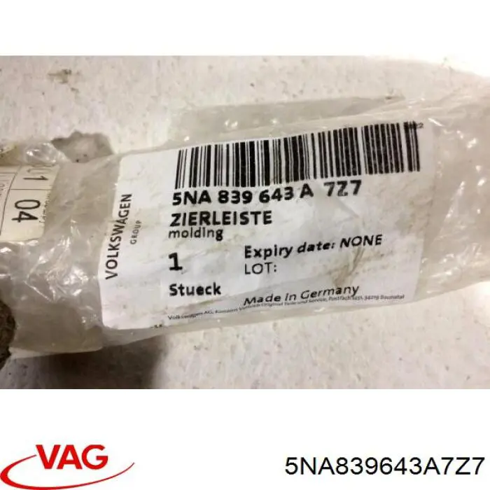  VAG 5NA839643A7Z7 ціна, від 66.67 USD