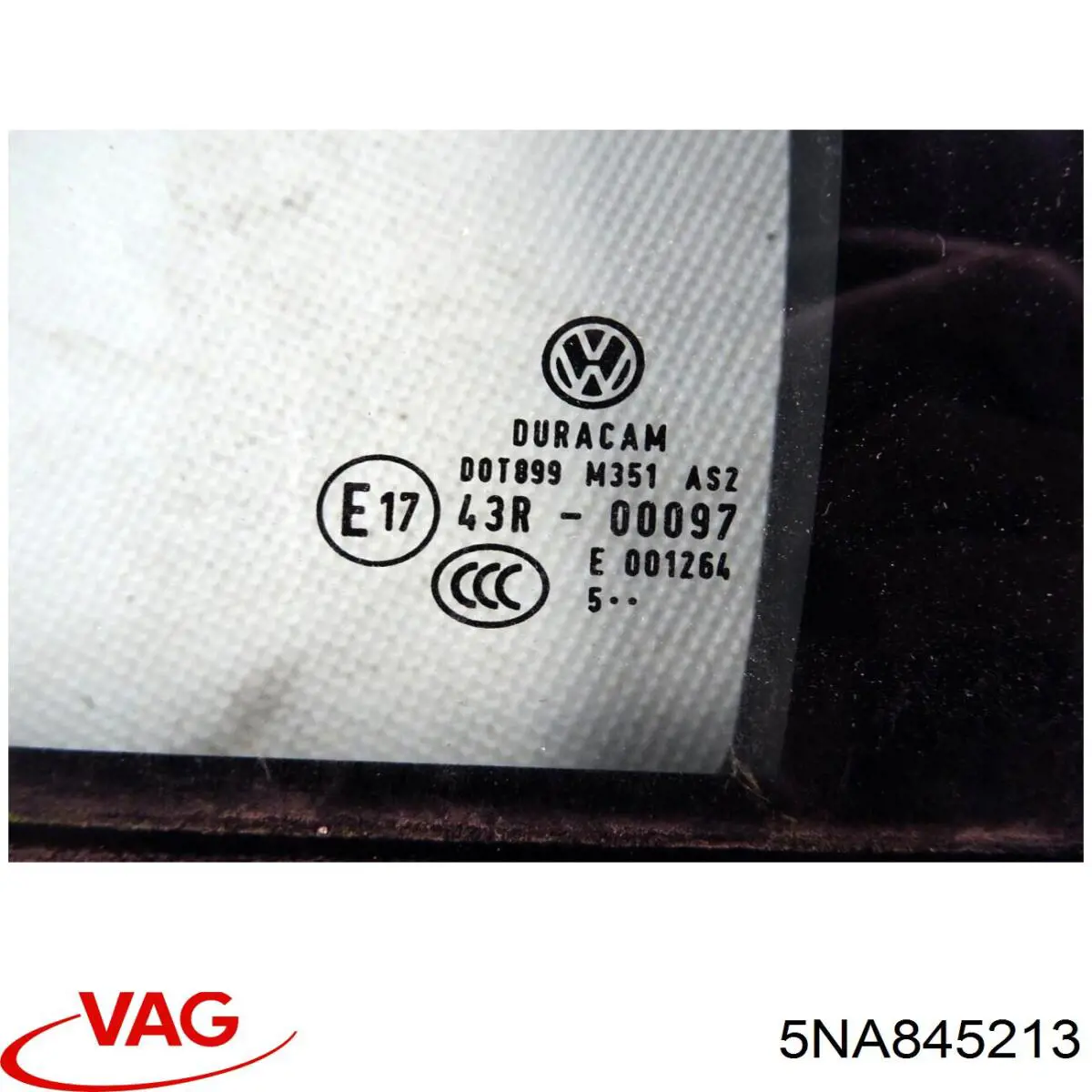 Скло-кватирка двері, задній, лівою VAG 5NA845213 ціна, від 37.75 USD