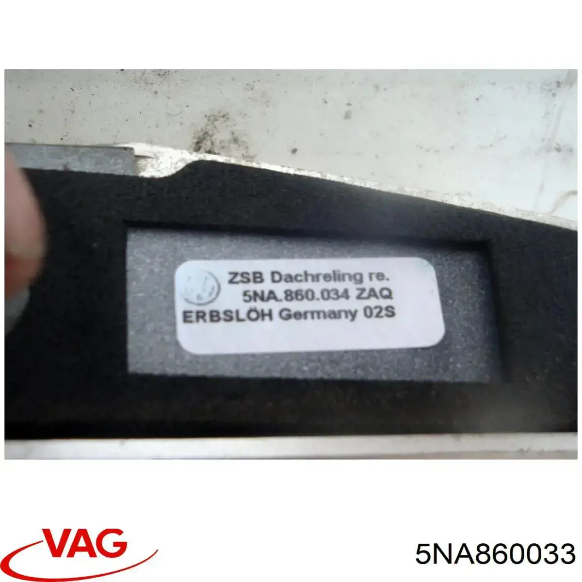 Рейлінг даху лівий VAG 5NA860033 ціна, від 61.41 USD