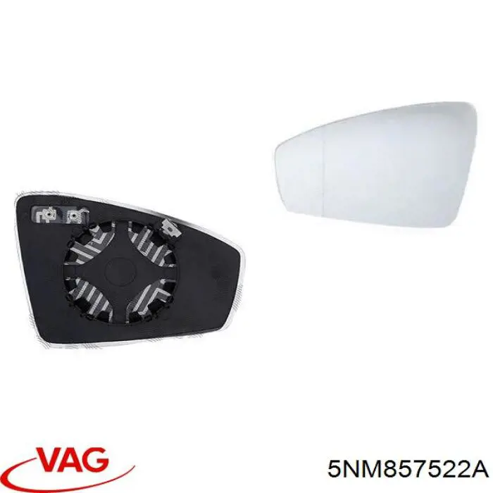 Купити 5NM857522A VAG Скло дзеркала заднього виду, правого