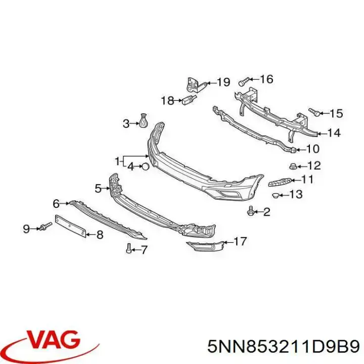 Решітка переднього бампера, ліва нижня Signeda PVG04075PAL ціна, від 55.56 USD