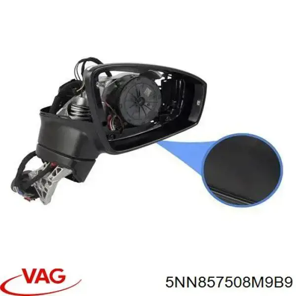 Праве бічне дзеркало VAG 5NN857508M9B9 ціна, від 243.09 USD