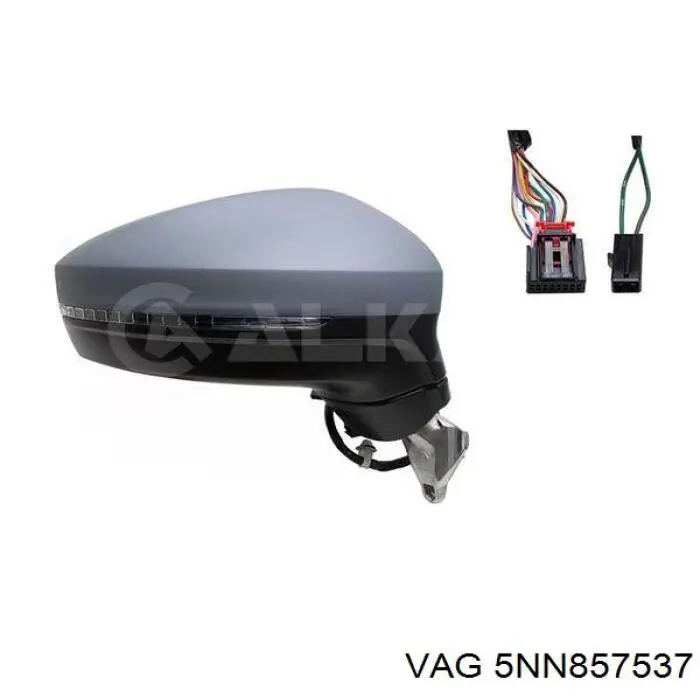 Купити 5NN857537 VAG Накладка/кришка дзеркала заднього виду, ліва