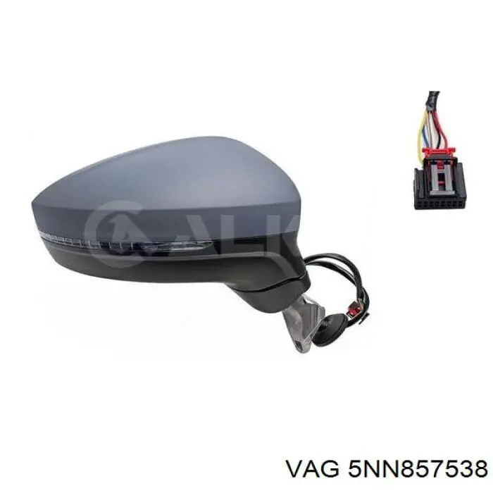 Купити 5NN857538 VAG Накладка/кришка дзеркала заднього виду, ліва