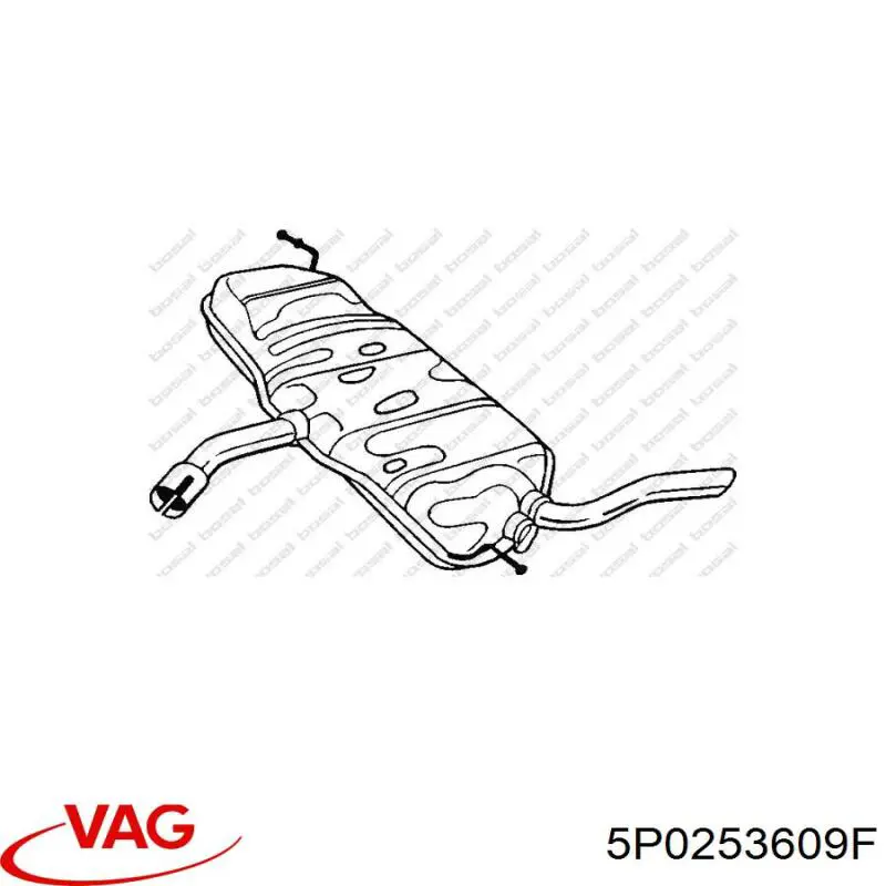 Вихлоп VAG 5P0253609F ціна, від 54.69 USD