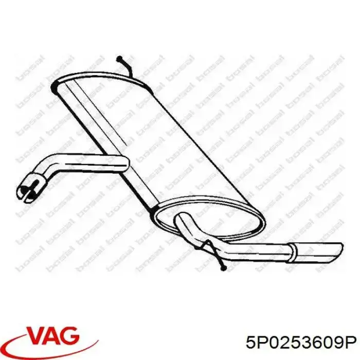 Вихлоп VAG 5P0253609P ціна, від 66.96 USD