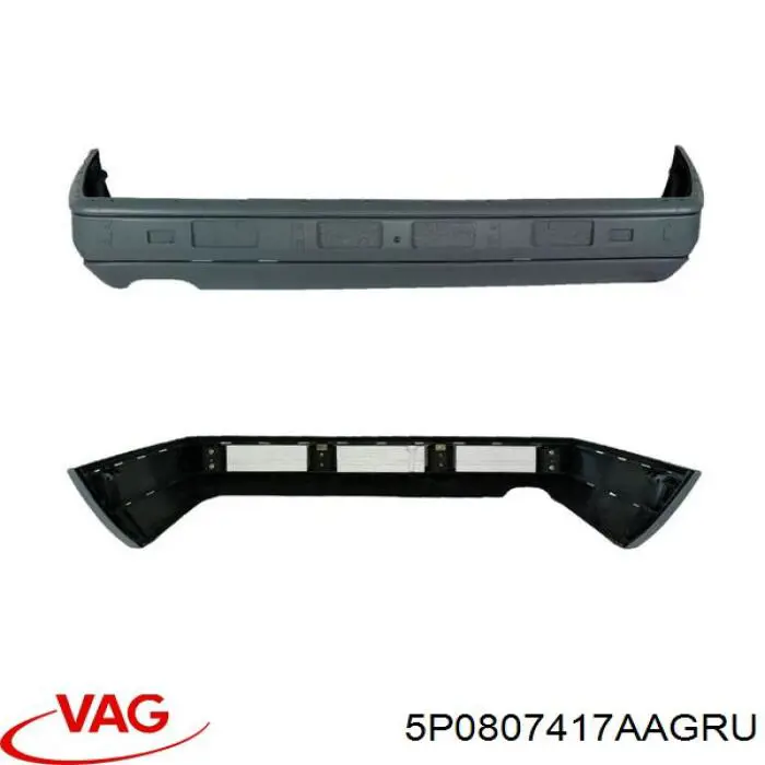 Кожух бампера заднього VAG 5P0807417AAGRU ціна, від 157.77 USD