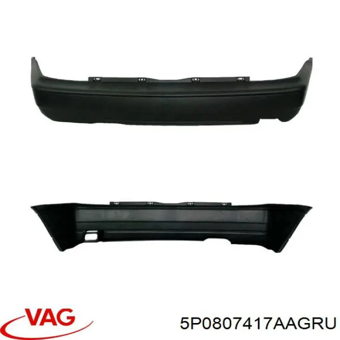 Кожух бампера заднього VAG 5P0807417AAGRU ціна, від 157.77 USD