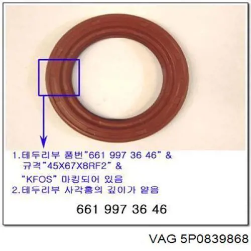 VAG 5P0839868 ціна, від 0.23 USD