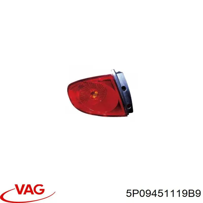 Ліхтар задній лівий VAG 5P09451119B9 ціна, від 38.00 USD