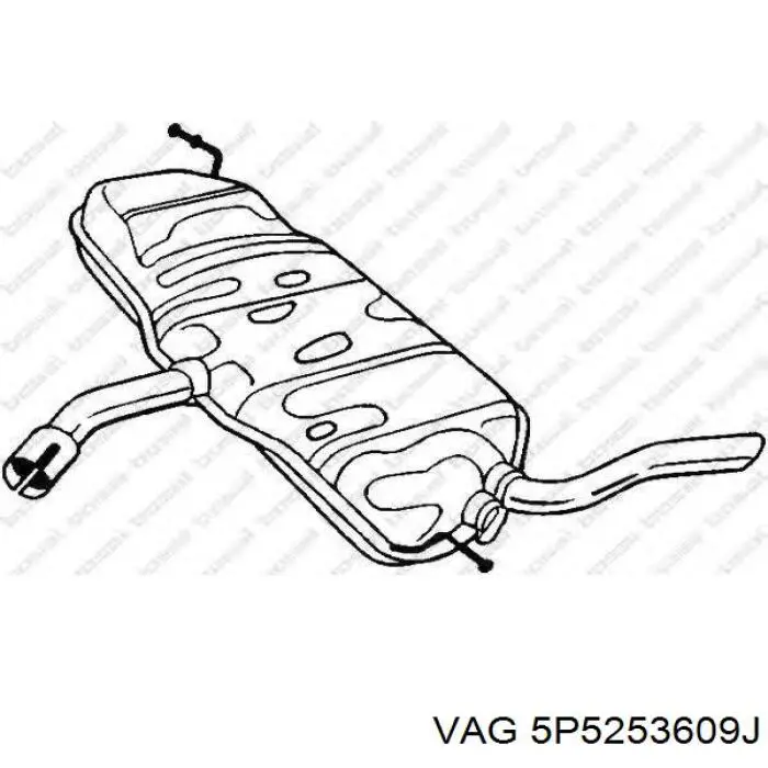 Вихлопна труба VAG 5P5253609J ціна, від 99.88 USD