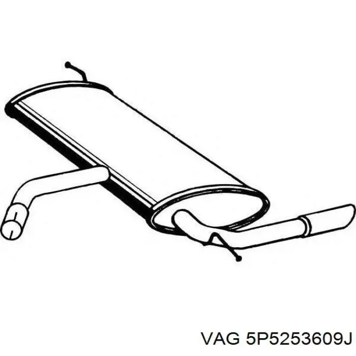 Глушник, задня частина 5P5253609J VAG