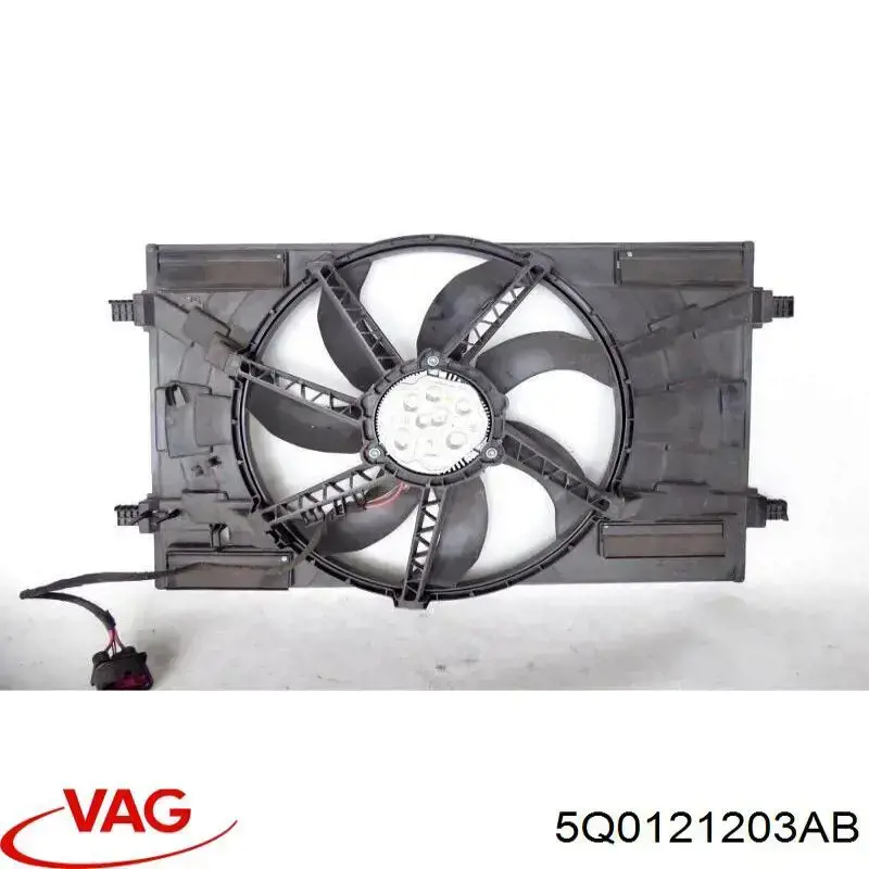 5Q0121203DA VAG електровентилятор охолодження в зборі (двигун + крильчатка)