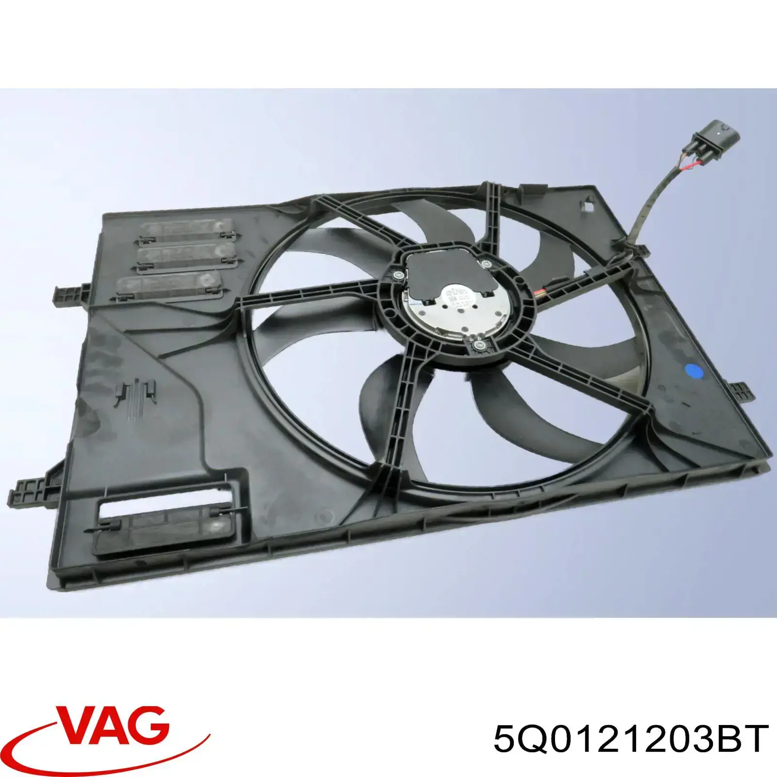 5Q0121203BT VAG електровентилятор охолодження в зборі (двигун + крильчатка)