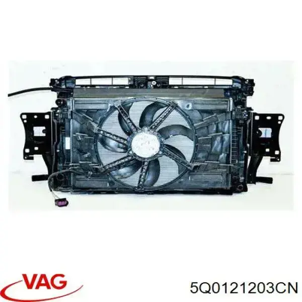 Купити 5Q0121203CN VAG Дифузор радіатора охолодження, в зборі з двигуном і крильчаткою