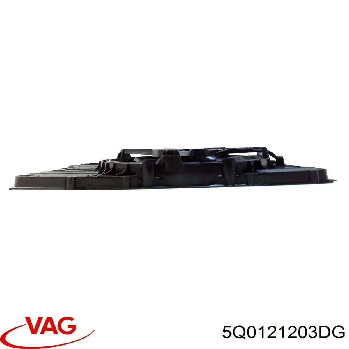 Купити 5Q0121203DG VAG Дифузор радіатора охолодження, в зборі з двигуном і крильчаткою