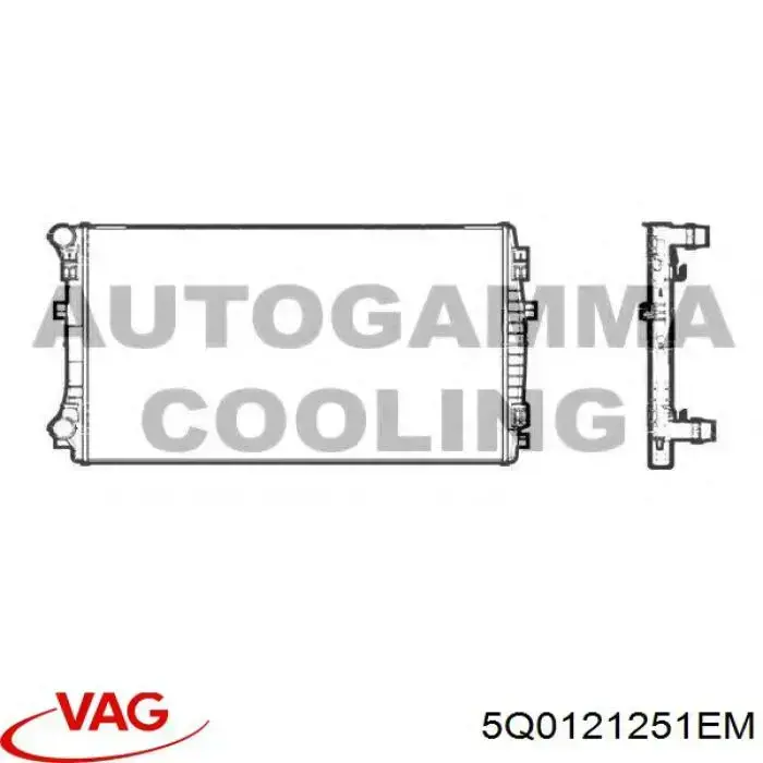 Радіатор 5Q0121251EM VAG