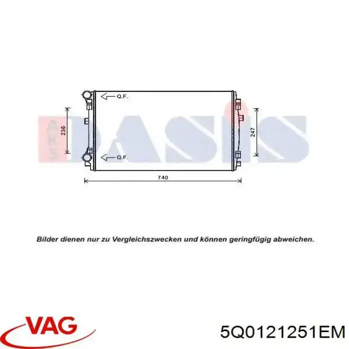 Радіатор охолодження VAG 5Q0121251EM