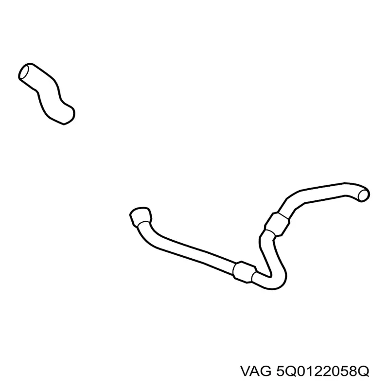 Шланг/патрубок радіатора охолодження, верхній VAG 5Q0122058Q ціна, від 54.83 USD