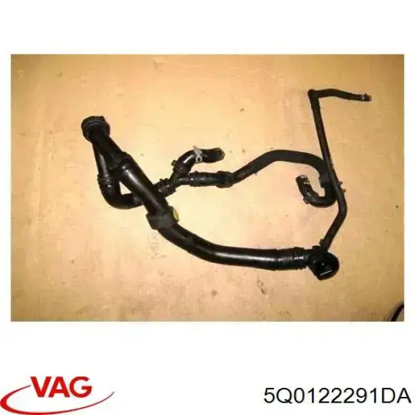 5Q0122291DA VAG Штуцер термостата верхній (швидкознімальна муфта)