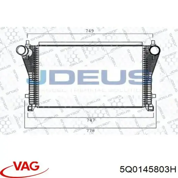 Система охолодження наддувочного повітря VAG 5Q0145803H ціна, від 114.42 USD