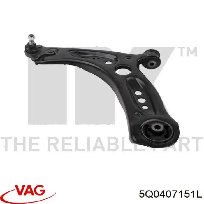 Важіль передній лівий VAG 5Q0407151L ціна, від 33.86 USD