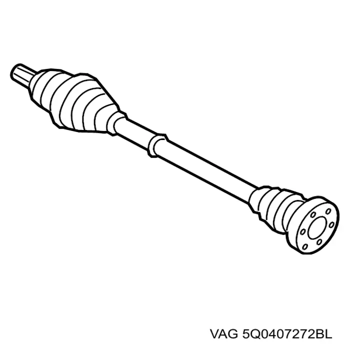 Піввісь передня, права VAG 5Q0407272BL ціна, від 171.67 USD