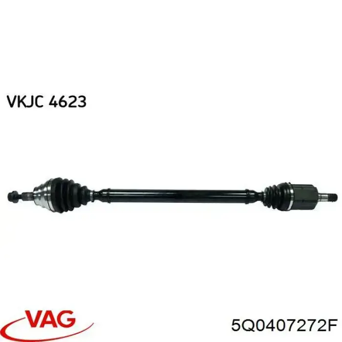 Піввісь передня, права VAG 5Q0407272F ціна, від 113.07 USD