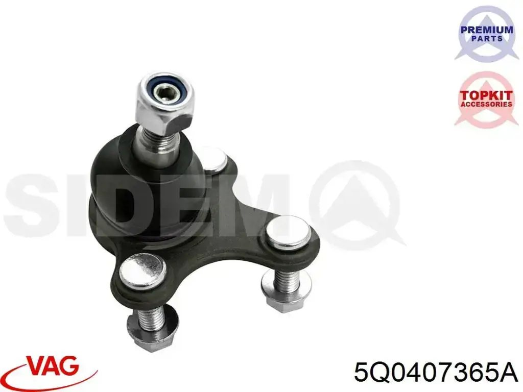 Кульова опора, нижня, ліва VAG 5Q0407365A