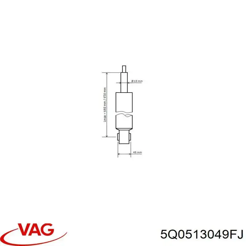 Амортизатор задній 5Q0513049FJ VAG