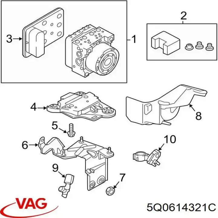  VAG 5Q0614321C ціна, від 6.32 USD