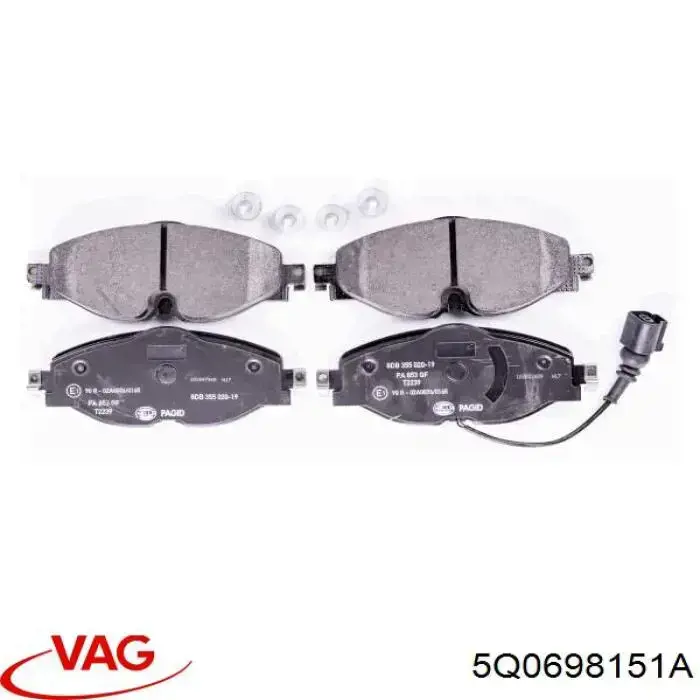 Гальмівні колодки VAG 5Q0698151A ціна, від 52.29 USD