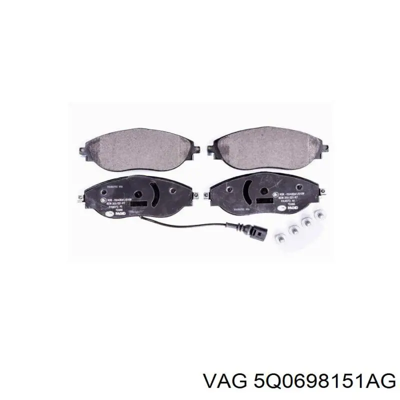 5Q0698151AG VAG Передні гальмівні колодки