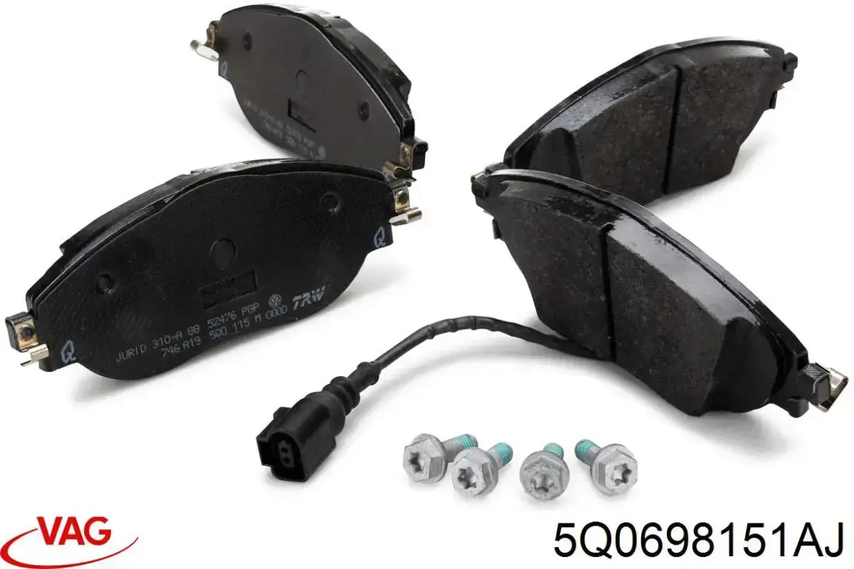 Гальмівні колодки VAG 5Q0698151AJ ціна, від 82.33 USD