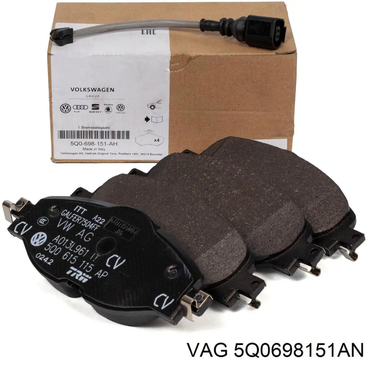 5Q0698151AN VAG Передні гальмівні колодки