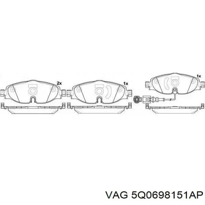 Тормозні колодки VAG 5Q0698151AP