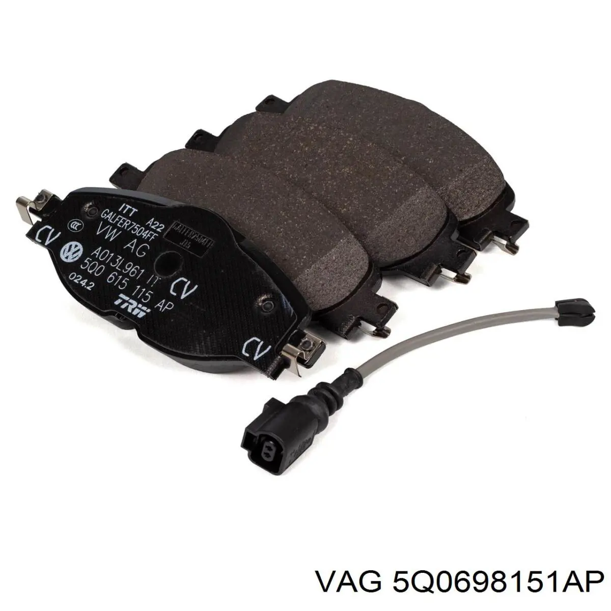 Передні тормозні колодки 5Q0698151AP VAG