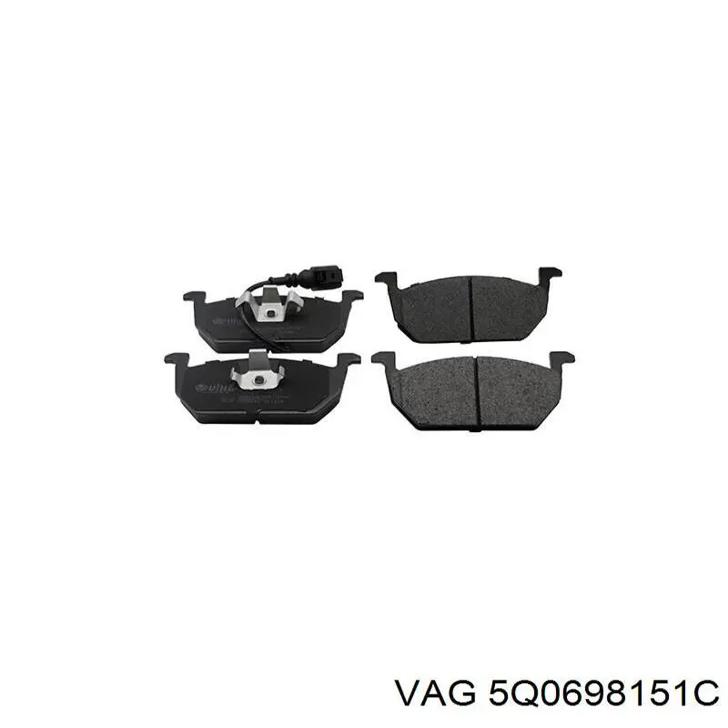 Передні тормозні колодки 5Q0698151C VAG