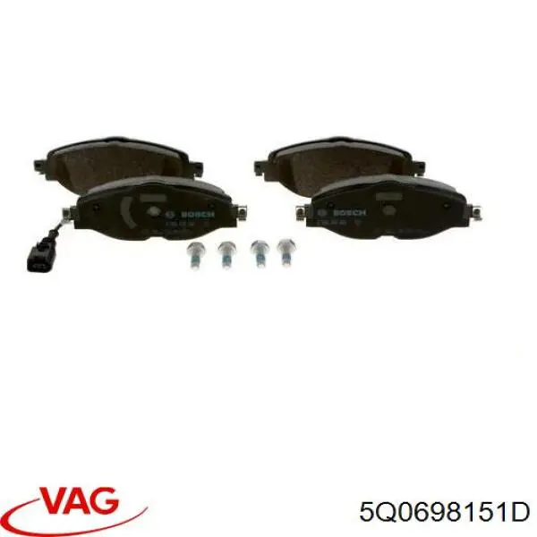 Гальмівні колодки VAG 5Q0698151D ціна, від 47.28 USD