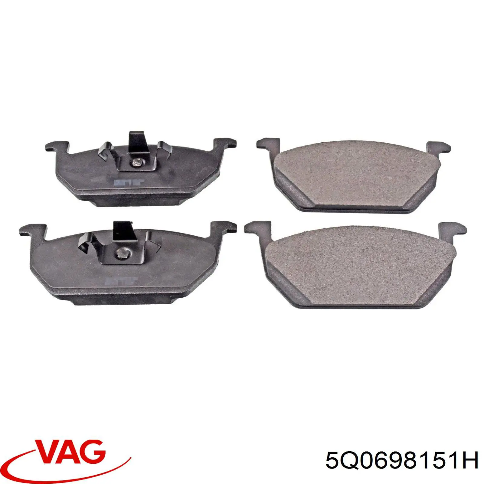 Гальмівні колодки VAG 5Q0698151H ціна, від 55.14 USD