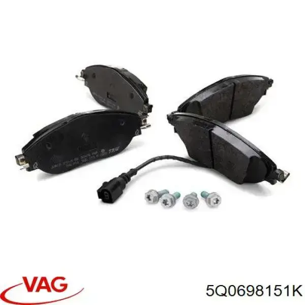 Купити 5Q0698151K VAG Колодки гальмівні передні, дискові