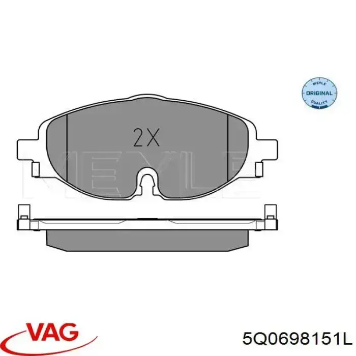 5Q0698151L VAG Передні гальмівні колодки