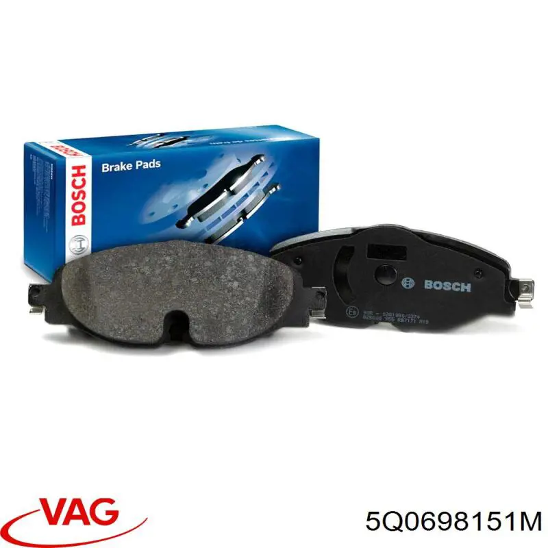 Купити 5Q0698151M VAG Колодки гальмівні передні, дискові