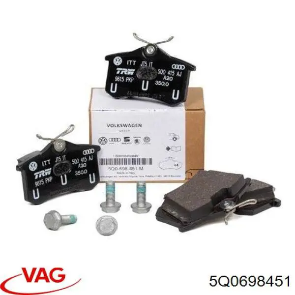 Задні дискові колодки VAG 5Q0698451